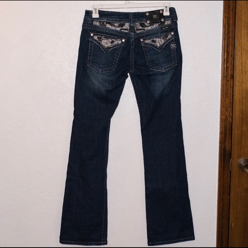 Miss Me Rhinestone Bootcut jeans